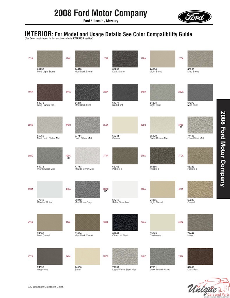 2008 Ford Paint Charts Sherwin-Williams 7